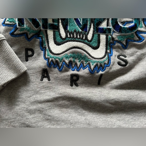 Kenzo Paris Grey Tiger Sweatshirt Medium - Picture 5 of 12